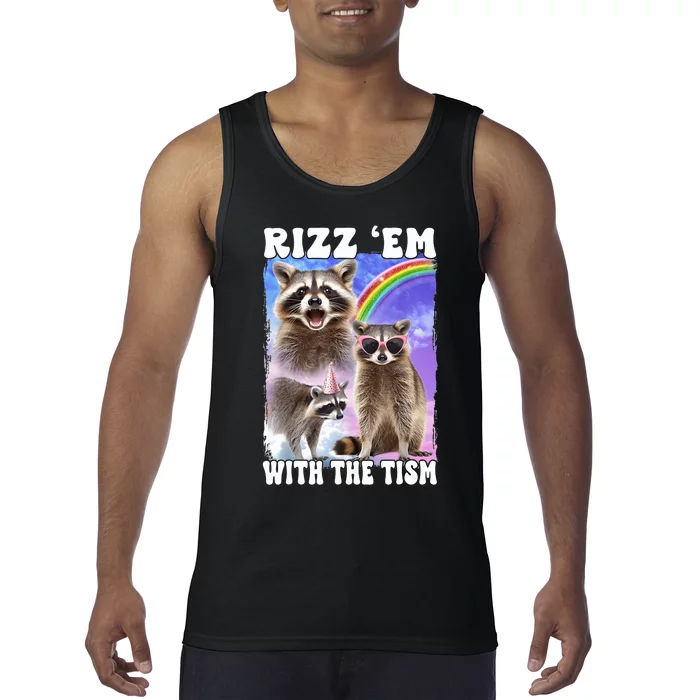 Rizz Em With The Tism Rizzler Ohio Rizz Tank Top