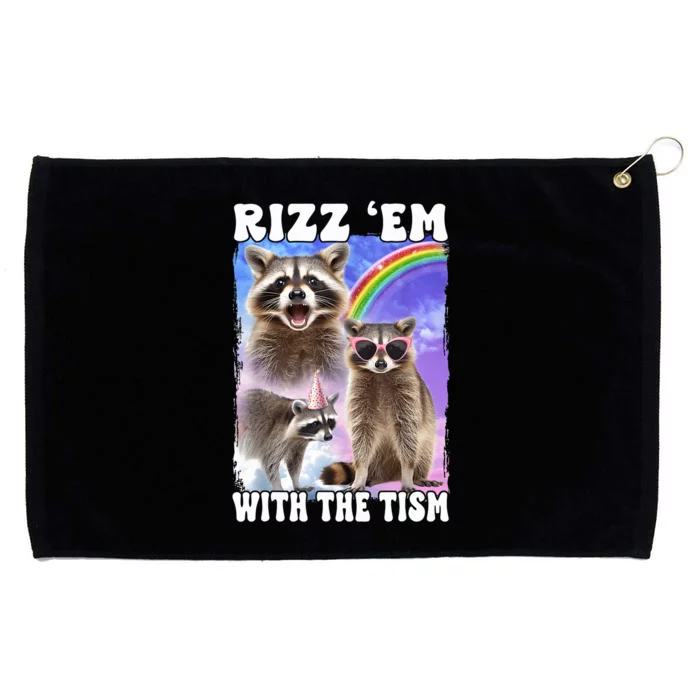 Rizz Em With The Tism Rizzler Ohio Rizz Grommeted Golf Towel