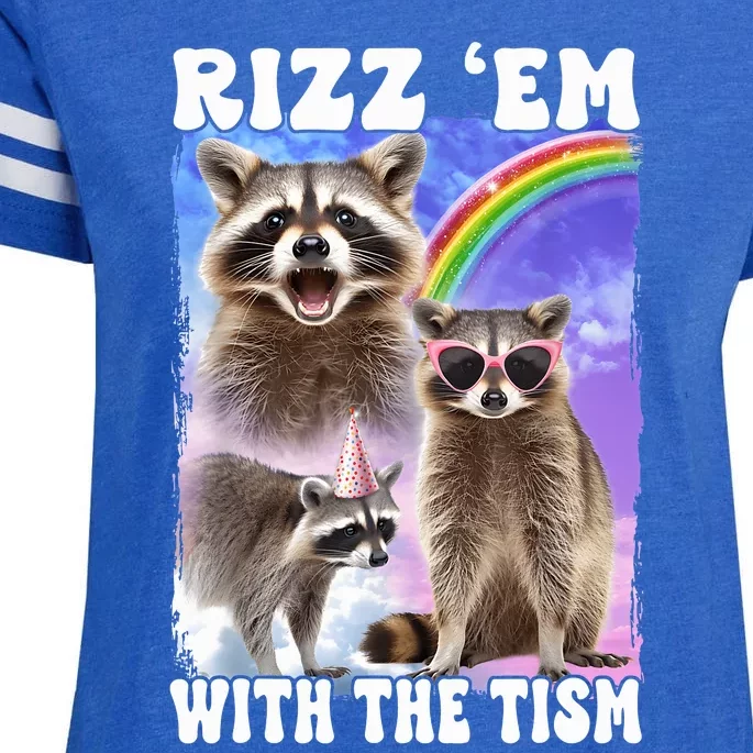 Rizz Em With The Tism Rizzler Ohio Rizz Enza Ladies Jersey Football T-Shirt