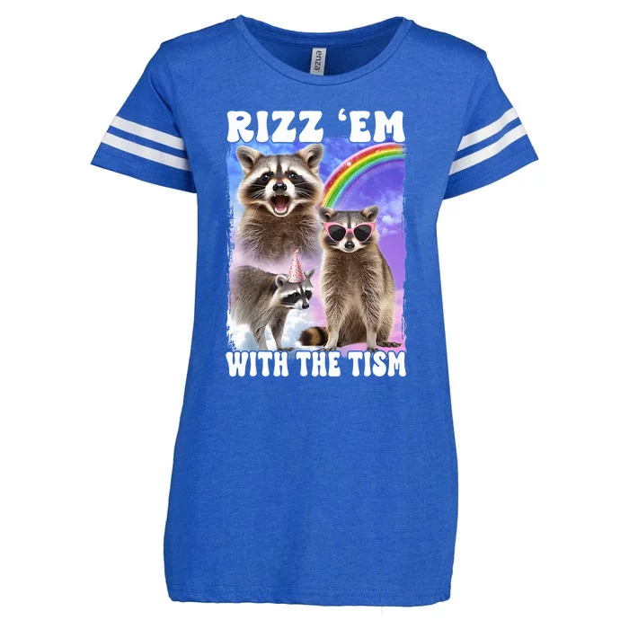 Rizz Em With The Tism Rizzler Ohio Rizz Enza Ladies Jersey Football T-Shirt