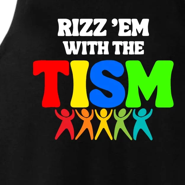 Rizz Em With The Tism Ladies Tri-Blend Wicking Tank