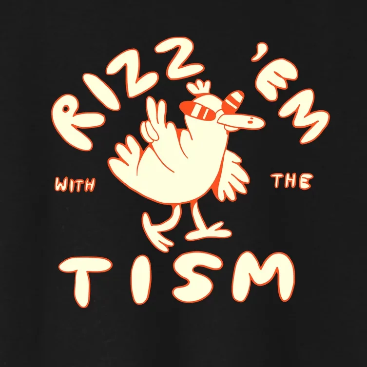 Rizz Em With The Tism Women's Crop Top Tee