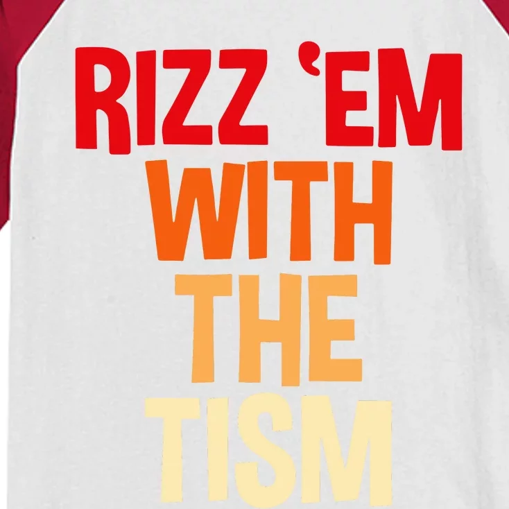 Rizz Em With The Tism Kids Colorblock Raglan Jersey