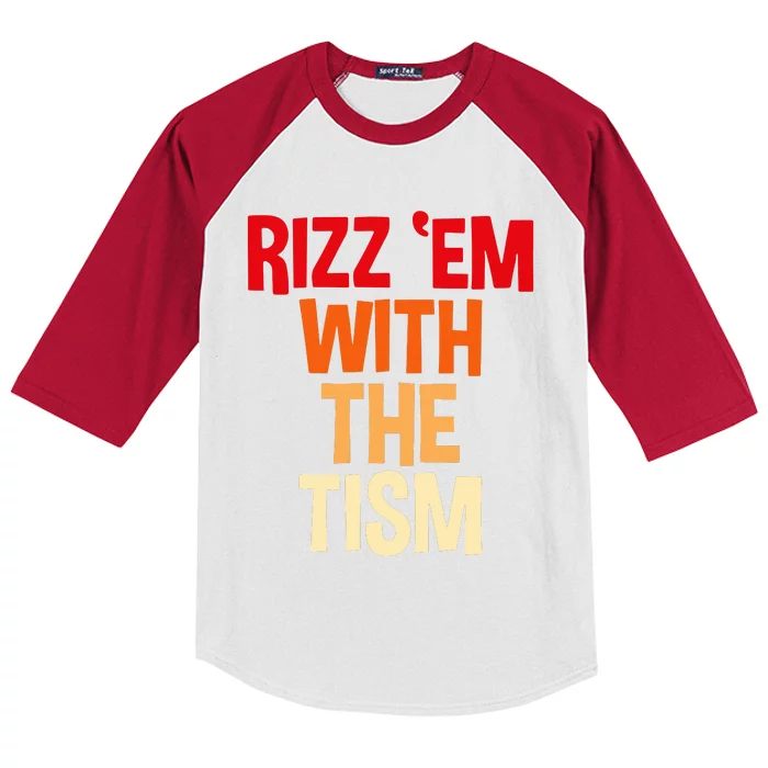 Rizz Em With The Tism Kids Colorblock Raglan Jersey