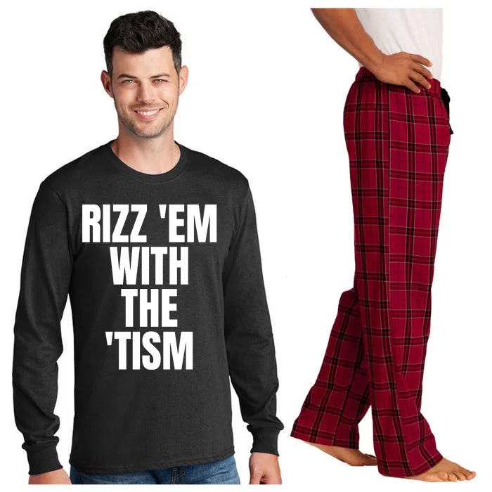 Rizz Em With The Tism Long Sleeve Pajama Set