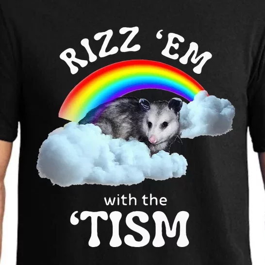 Rizz Em With The Tism Meme Autistic Opossum Pajama Set