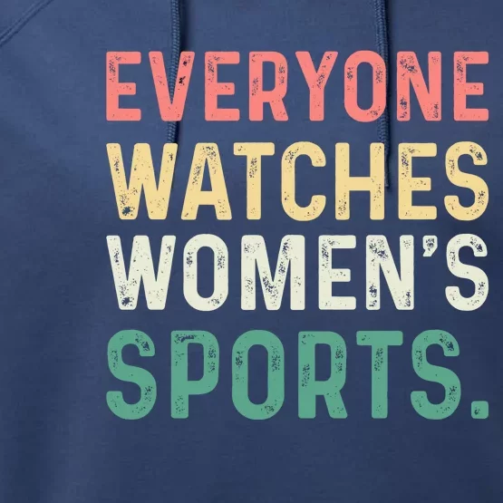 Retro Everyone Watches Womens Sports Performance Fleece Hoodie