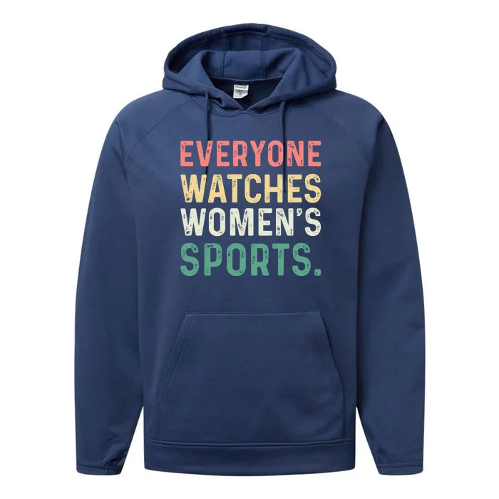 Retro Everyone Watches Womens Sports Performance Fleece Hoodie