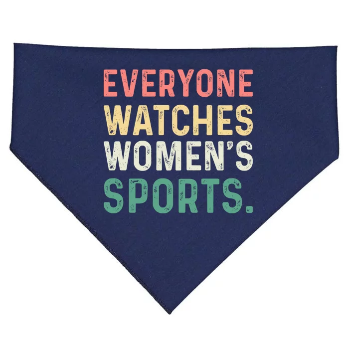 Retro Everyone Watches Womens Sports USA-Made Doggie Bandana