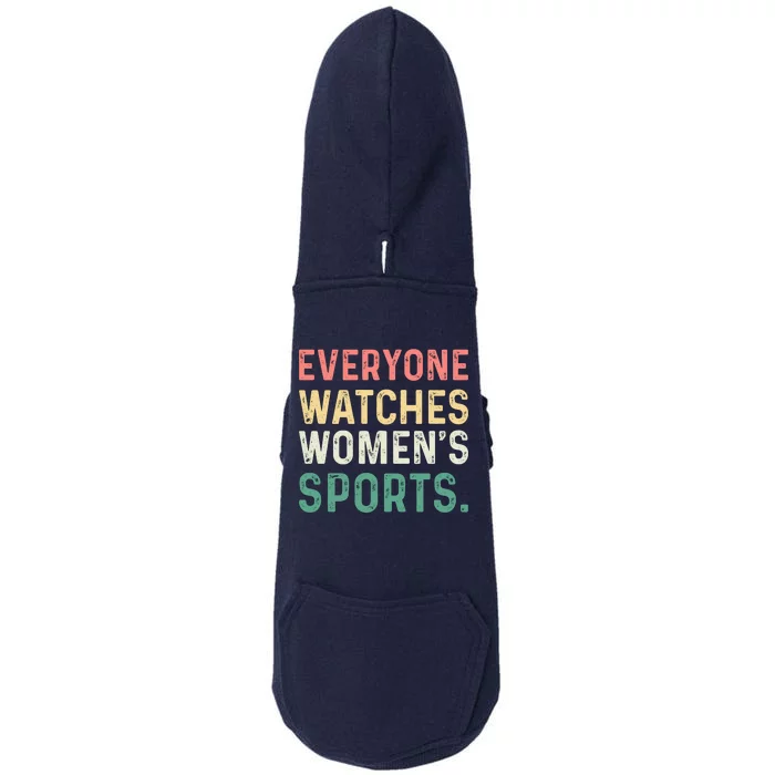 Retro Everyone Watches Womens Sports Doggie 3-End Fleece Hoodie