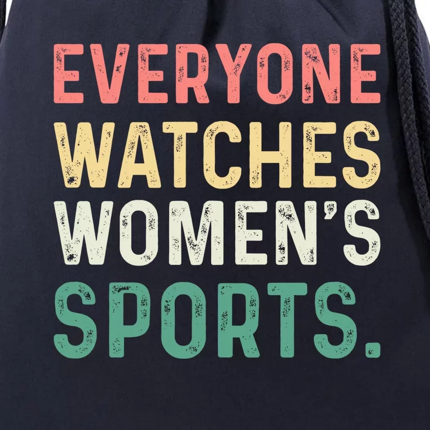 Retro Everyone Watches Womens Sports Drawstring Bag