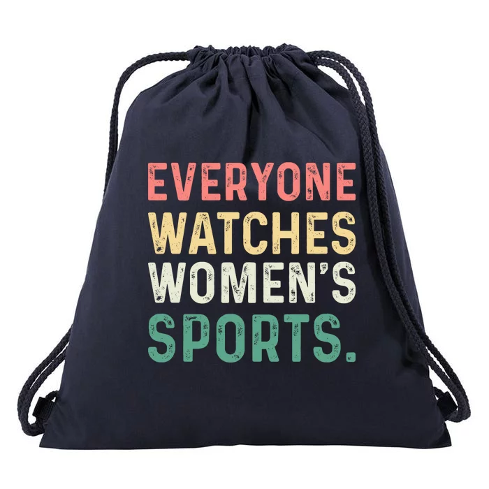 Retro Everyone Watches Womens Sports Drawstring Bag