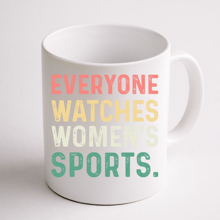 Retro Everyone Watches Womens Sports Front & Back Coffee Mug