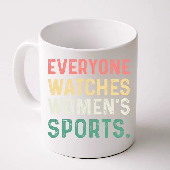 Retro Everyone Watches Womens Sports Front & Back Coffee Mug