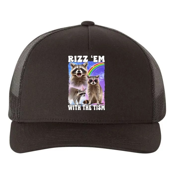 Rizz Em With The Tism Rizzler Ohio Rizz Yupoong Adult 5-Panel Trucker Hat