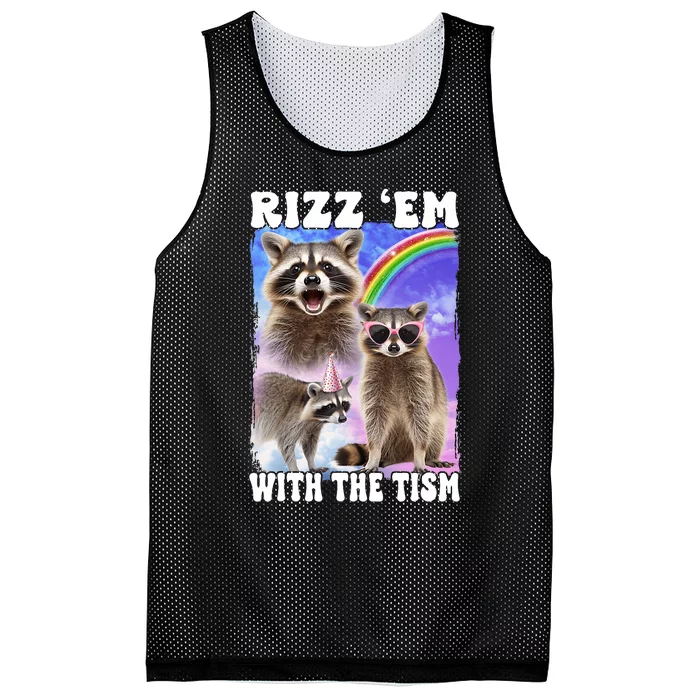 Rizz Em With The Tism Rizzler Ohio Rizz Mesh Reversible Basketball Jersey Tank