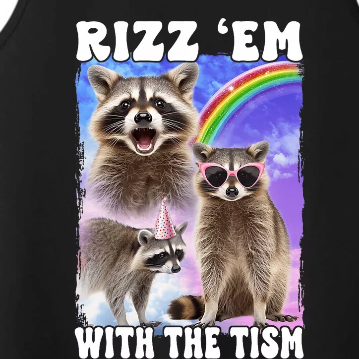 Rizz Em With The Tism Rizzler Ohio Rizz Performance Tank