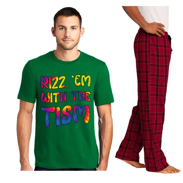 Rizz Em With The Tism Funny Autism Meme Autistic Cute Gift Pajama Set