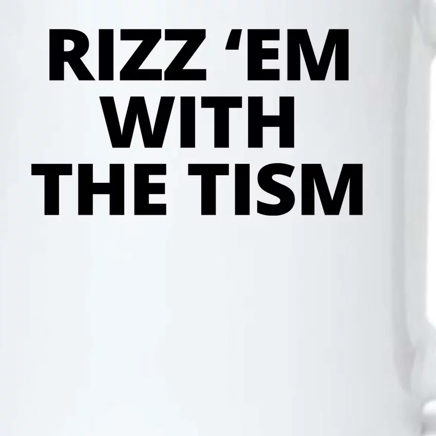 Rizz Em With The Tism Autism Black Color Changing Mug