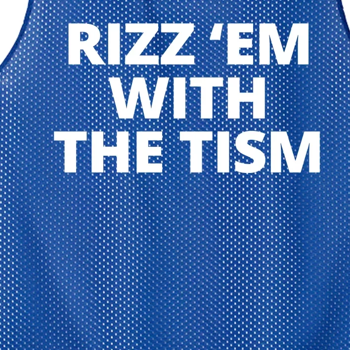 Rizz Em With The Tism Autism Mesh Reversible Basketball Jersey Tank