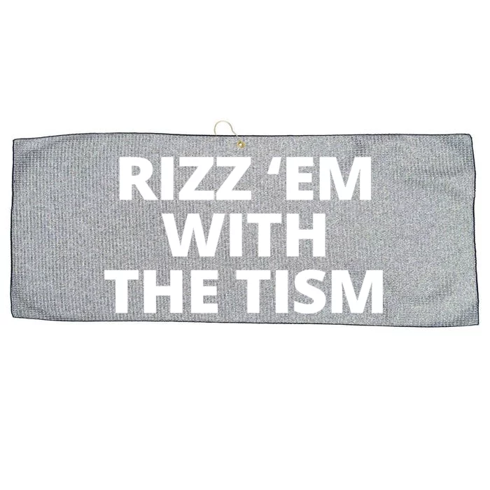 Rizz Em With The Tism Autism Large Microfiber Waffle Golf Towel