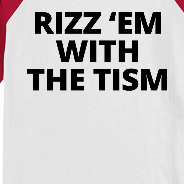 Rizz Em With The Tism Autism Kids Colorblock Raglan Jersey