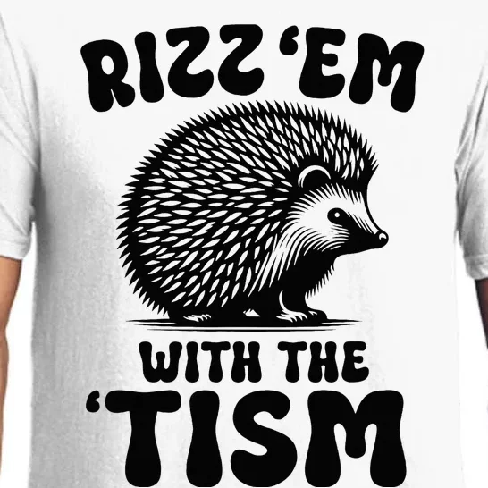 Rizz Em With The Tism Meme Autistic Hodgehog Pajama Set