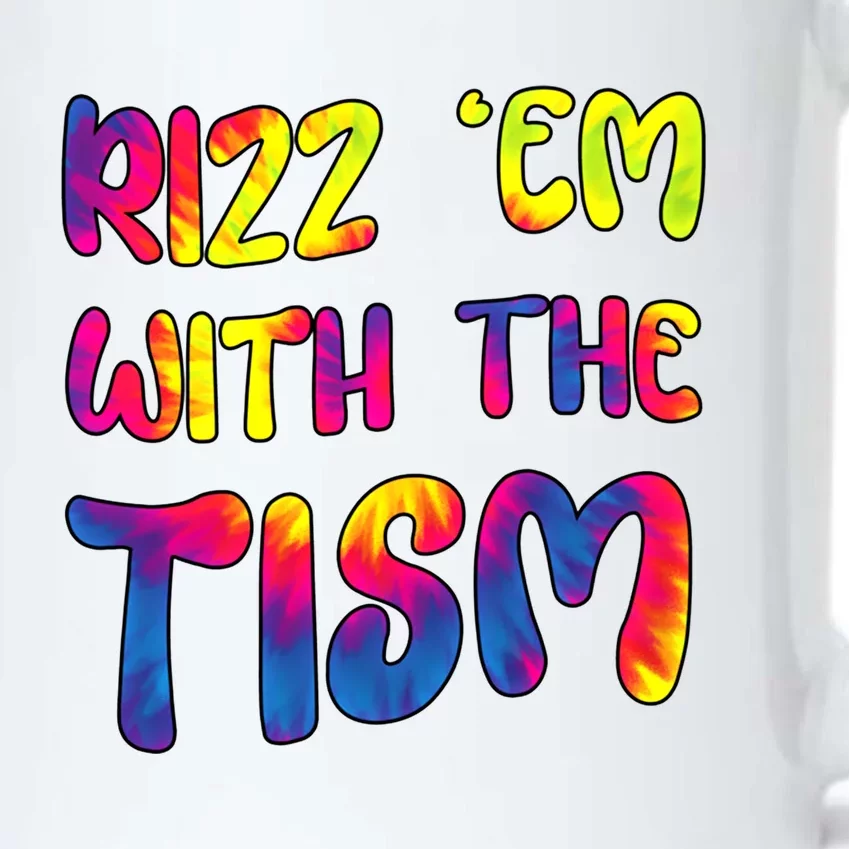 Rizz Em With The Tism Funny Autism Meme Autistic Gift Black Color Changing Mug