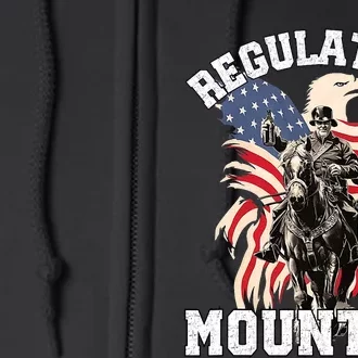 Regulators Funny 4th Of July Independence Day America Flag Full Zip Hoodie