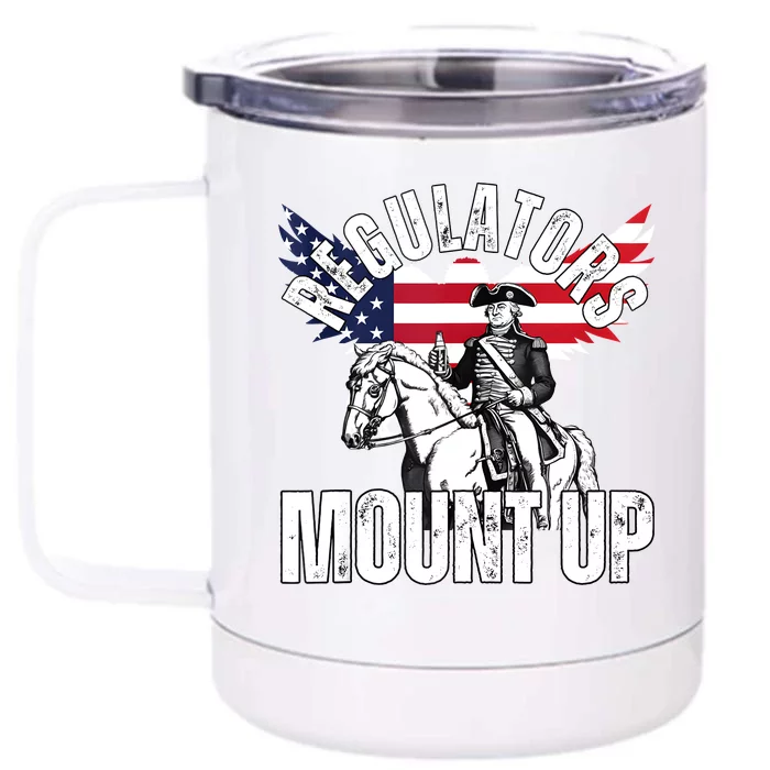 Regulators Funny 4th Of July Independence Day Eagle Front & Back 12oz Stainless Steel Tumbler Cup