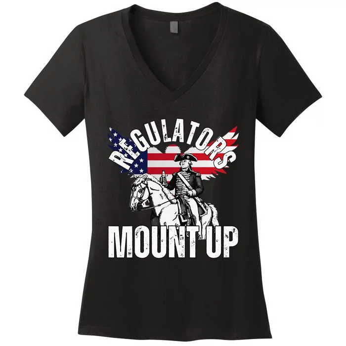 Regulators Funny 4th Of July Independence Day Eagle Women's V-Neck T-Shirt