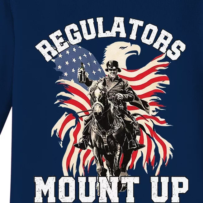 Regulators Funny 4th Of July Independence Day Eagle Baby Long Sleeve Bodysuit