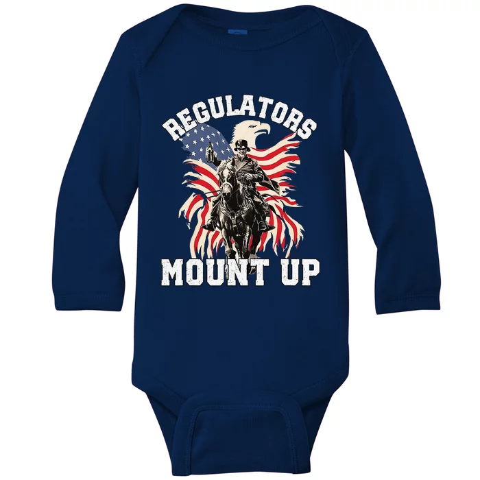 Regulators Funny 4th Of July Independence Day Eagle Baby Long Sleeve Bodysuit