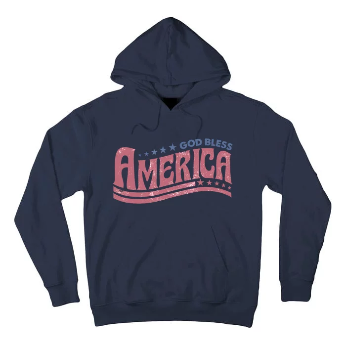 Retro Funny 4th Of July God Bless America Independence Day Tall Hoodie