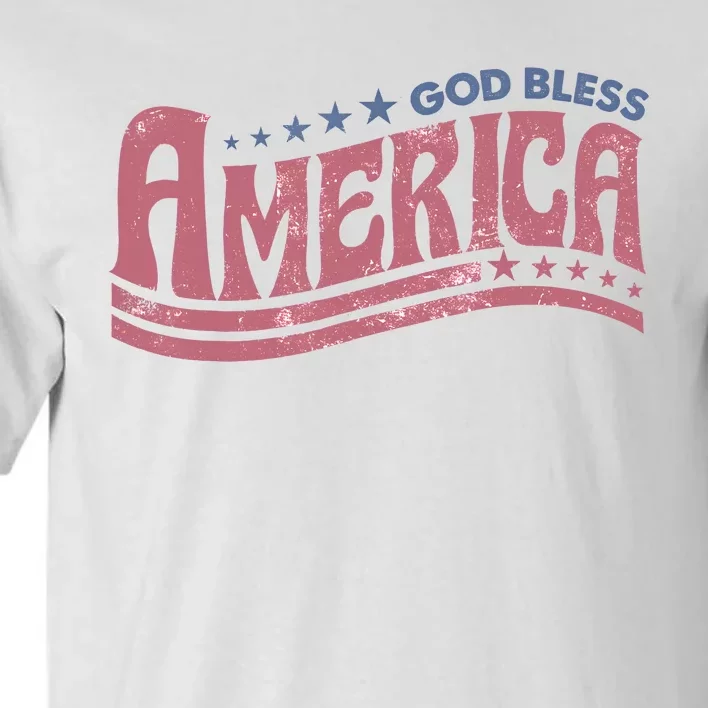 Retro Funny 4th Of July God Bless America Independence Day Tall T-Shirt