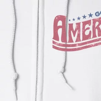 Retro Funny 4th Of July God Bless America Independence Day Full Zip Hoodie