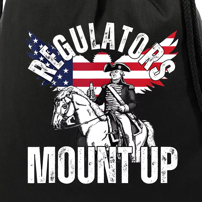 Regulators Funny 4th Of July Independence Day Eagle Drawstring Bag