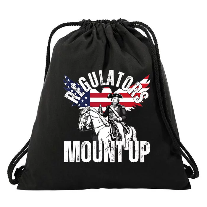 Regulators Funny 4th Of July Independence Day Eagle Drawstring Bag