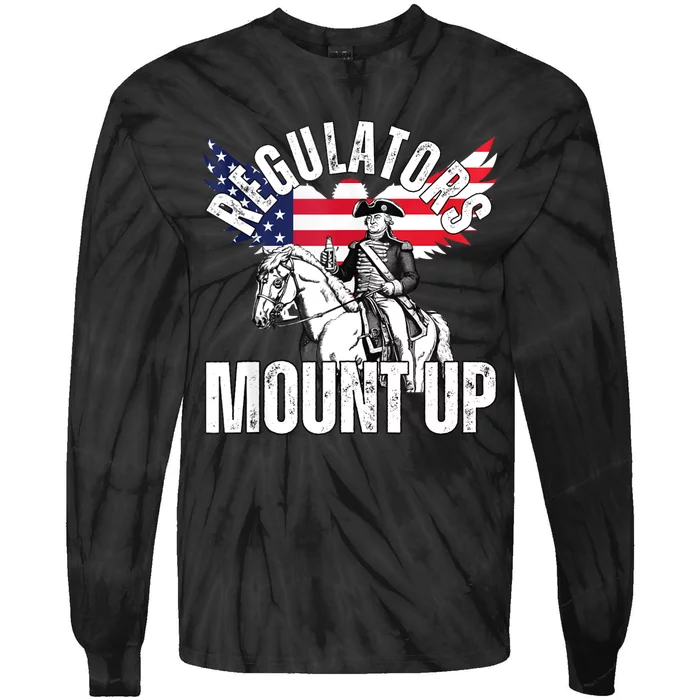 Regulators Funny 4th Of July Independence Day Eagle Tie-Dye Long Sleeve Shirt