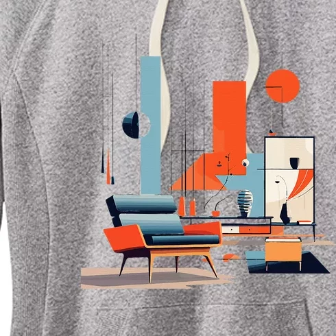 Retro Furnishings Abstract Furniture Mid Century Modern Women's Fleece Hoodie