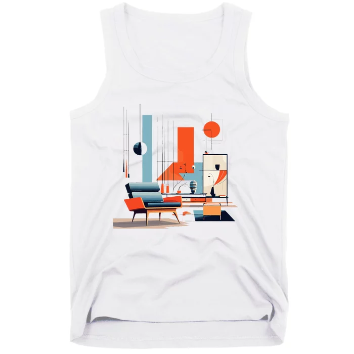 Retro Furnishings Abstract Furniture Mid Century Modern Tank Top