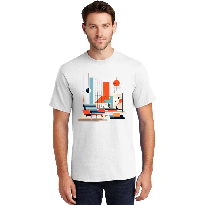 Retro Furnishings Abstract Furniture Mid Century Modern Tall T-Shirt