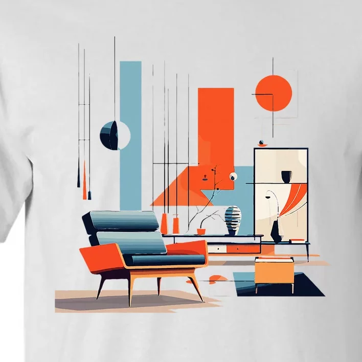 Retro Furnishings Abstract Furniture Mid Century Modern Tall T-Shirt