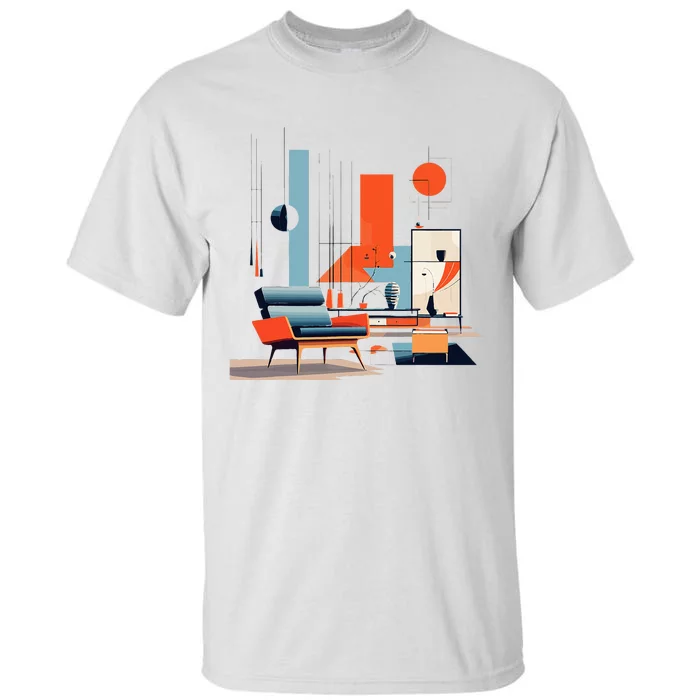 Retro Furnishings Abstract Furniture Mid Century Modern Tall T-Shirt