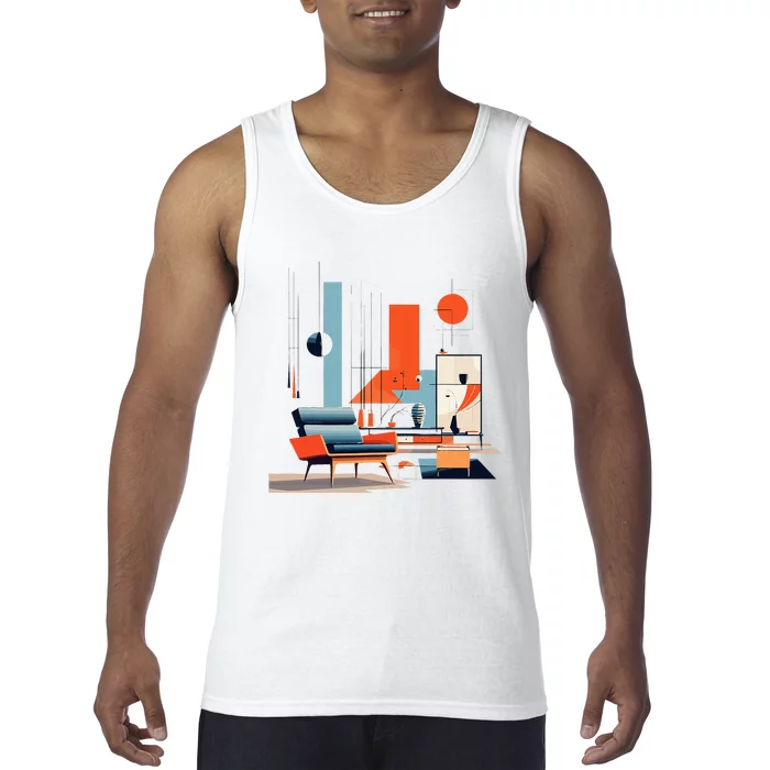 Retro Furnishings Abstract Furniture Mid Century Modern Tank Top