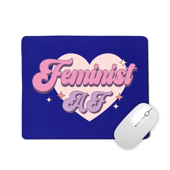 Retro Feminist Af Power Feminist Slogan Gift Mousepad