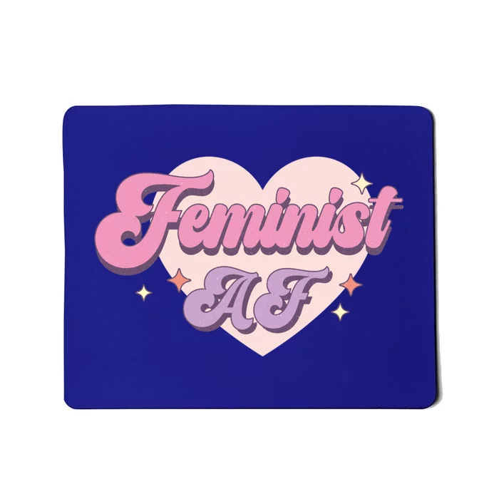 Retro Feminist Af Power Feminist Slogan Gift Mousepad