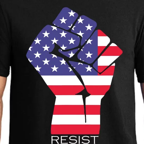 Resist Fist American Flag Activism Rise Up Pajama Set