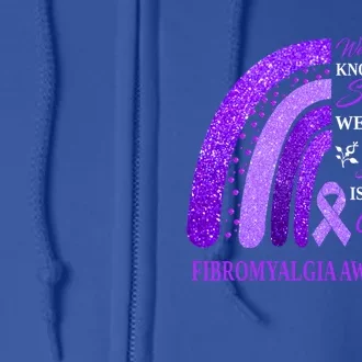 Rainbow Fibromyalgia Awareness Being Strong Is Choice Cute Gift Full Zip Hoodie