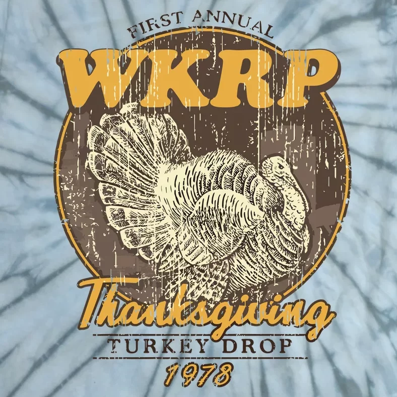 Retro First Annual Wkrp Thanksgiving Turkey Drop Tie-Dye T-Shirt